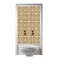 Armada Çini 60x100 Cm SP 101 Sarı Serigraf Türk Hamamı Pano