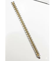 Rodyum- Çelik Erkek Çelik Bileklik Boy 21.5 Cm / 1.3 Cm - Ebl0060
