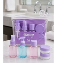 Şeffaf Seyahat Dolum Şişesi Seti 5 Parça Kozmetik Organizer