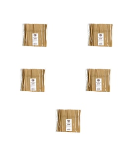 Roll-Up Doğaya Dönüş Ekolojik Doğal Körüklü Kraft Kağıt Pipet - 6 mm. - 19.5 Cm. - 100'lü 5 Paket