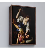 Çerçeveli Giuseppe Vermiglio'un Jael and Sisera İsimli Eseri Dekoratif Duvar Tablosu (Kahverengi)