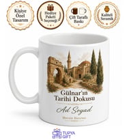 Gülnar'ın Tarihi Dokusu Mersin Hatırası Çay Kupası Hediye Bardak