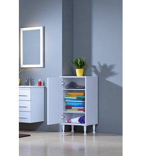 Eliusta Sabir 45 cm 2 Raflı Beyaz Banyo Mutfak Dolabı 3 Bölmeli Çok Amaçlı Dolap 45x75x32,5 cm Düzenleyici