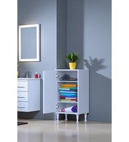 Eliusta Sabir 45 cm 2 Raflı Beyaz Banyo Mutfak Dolabı 3 Bölmeli Çok Amaçlı Dolap 45x75x32,5 cm Düzenleyici