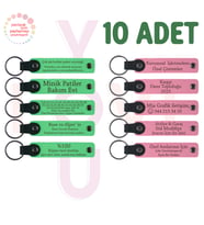 F Yeşili & Pembe, Kurumsal Seminer Katılımcılarına Sürpriz, 10’lu Set, Tarih ve İsimli Anahtarlık