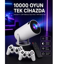 Lexroo 4K Wireless Çift Kollu Kumandalı Oyun Projeksiyonu Retro Video Oyunu Yeni Nesil