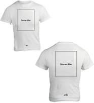 Kişiye Özel Tişört Kendin Tasarla T-shirt-Resim Yazı Baskılı-Ön ve Arka Yüz baskılı (Beyaz)