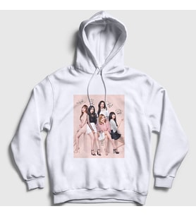 Presmono Unisex Beyaz Poster K-Pop Red Velvet Kapüşonlu Sweatshirt 276981tt