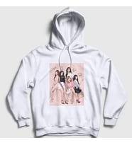Presmono Unisex Beyaz Poster K-Pop Red Velvet Kapüşonlu Sweatshirt 276981tt