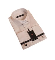Açık Gri Dar Kesim Micro Kumaş Kol Düğmeli Slim Fit Erkek Gömlek - 201-9