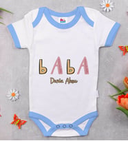 BK Kids Kişiye Özel Mavi Bebek Body Zıbın - Model 61