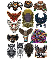 Baykuş Sticker SET 3 14 Parça Telefon, Tablet, Defter, Laptop Sticker