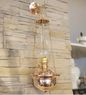 BAKIR GAZ LAMBASI ZİNCİRLİ MODEL BÜYÜK BOY