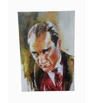 KEHİLA Mustafa Kemal ATATÜRK Yağlı Boya Dokulu Kanvas Tablo 50cm X 70cm