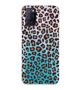 Oppo A52/A72/A92 Uyumlu Leopar Desenli Şeffaf Telefon Kılıfı