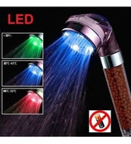 Led Işıklı Banyo Duş Başlığı Su Tasarruflu Duş Fıskiyesi -pil Veya Elektrik Gerekmez.