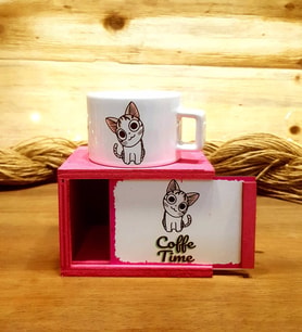 Coffe Time Masum Kedi Pembiş Kutulu Kupa