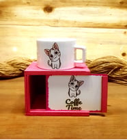 Coffe Time Masum Kedi Pembiş Kutulu Kupa