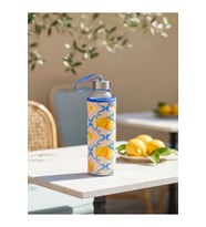 H2O Limon Desenli Kılıflı Cam Matara 500 ML