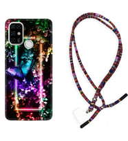 Casper E30 F20 X20 Kılıf Boyun Asklı Rasta Silikon Butterfly Neon 1684