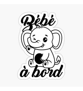 Baby On Board Arabada bebek var Oto Sticker Etiket 19CM md1