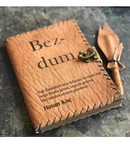 İsme Özel Bezdum Deri Defter (Taba)