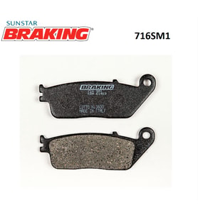 Braking 716Sm1 2012-2018 Suzuki GW 250F Uyumlu Ön Fren Balatası Yarı Metalik Bal