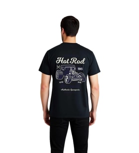 Erkek Retro Hot Rod Garaj Baskılı Pamuklu Tişört Vintage Otomobil Tasarımı Rahat Kesim Günlük Modern