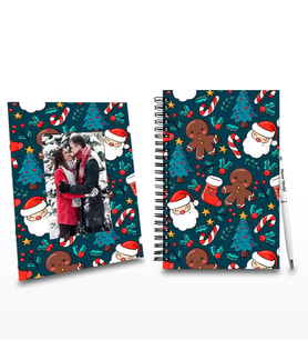 Yılbaşına Özel Ahşap Defter Kalem Ve Büyük Boy Çerçeve Seti