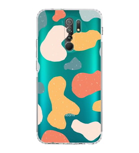 Xiaomi Redmi 9  Kamera Korumalı Kapak Grunge Tasarımlı Şeffaf  Kılıf
