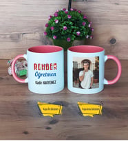Rehber Öğretmen Kupa Bardak Pembe Fotoğraflı Öğretmenler Günü Hediyesi