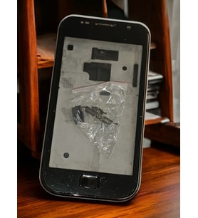 Samsung i9003 Kasa Samsung Galaxy S i9003 Uyumlu Siyah Renk Orta Kasa Ön Arka Kapak Tuş Takımı