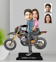 Kişiye Özel Motorcut Sevgili Ahşap Biblo-1