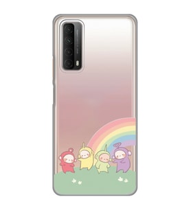 Huawei P Smart 2021 Uyumlu Teletubbies Desenli Şeffaf Telefon Kılıfı