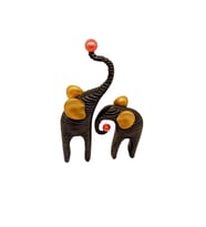 Elephant with Ball İkili Abstract Figür
