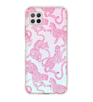 Huawei P40 Lite Uyumlu Pembe Leopar Desenli Şeffaf Telefon Kılıfı