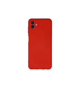 Samsung Galaxy A04 Kılıf Nano İçi Kadife Silikon - Kırmızı