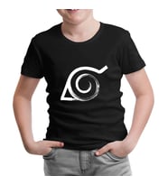 Naruto - Logo Siyah Çocuk Tshirt