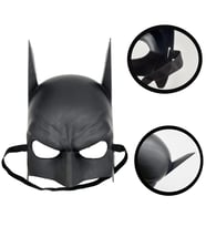 pilelistore Siyah Renk Çocuk Boy Arkadan Lastikli Batman Maskesi 20x14 cm