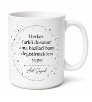 İsme Özel Farklı Düşünen Yazılı Kupa Bardak Hediye Özel Tasarım Baskılı Porselen