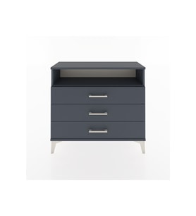 Arges Şifonyer Tek Raflı 3 Çekmeceli 88x30x80 Antrasit-Antrasit