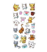 Sticker Kabartmalı Stiker Defter, Planlayıcı Etiket (lre-001) - 17X9 cm - Pati Mektup Kedi