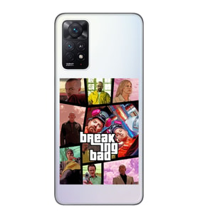 Redmi Note 11S - Note 11 Uyumlu Breaking Bad Gta Tasarımlı Şeffaf Telefon Kılıfı