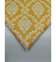 DESENLİ DUCK KETEN KUMAŞ (Sarı)