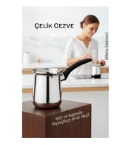 Çelik Cezve 400 ml - Süt ve Kahve Cezvesi 722588