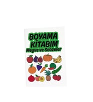 Meyve Sebze Temalı Boyama Kitabı (210x145 mm) (Çok Renkli)