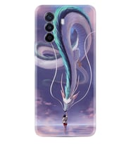 Huawei Nova Y70 Y90 Nova 9 SE  Kılıf Desemli Silikon Kız ve Ejderha 1742