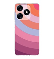 PrintiFy Tecno Spark 10CUyumlu Kamera Korumalı Renk Cümbüşü F Tasarımlı Şeffaf Silikon Kılıf