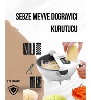 Döner Mekanizmalı Rende Bıçaklı Sebze Dilimleyici Seti