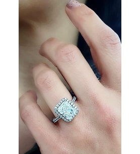 Sky Diamond Taşlı 925ayar Gümüş Üzerine Beyaz Altın Kaplama Tek Taş Baget Yüzük